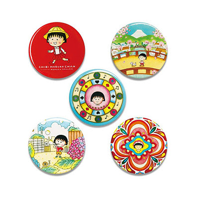 ちびまる子ちゃん 原作デザイン 缶バッジ 全5種 グッズ ちびまる子ちゃん オフィシャルサイト