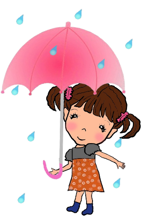 梅雨 雨の日 夏のイラスト素材 無料テンプレート