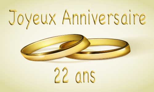 Carte Anniversaire Mariage 22 Ans Bague Or
