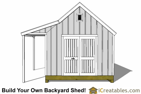 The 12x16 cape cod style shed plans include: