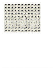 A2 card size LANDSCAPE or HORIZONTALreindeer in motion DARK Vintage graph style LARGE SCALE