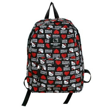 This Hello Kitty 'I Love Nerds' backpack with front zippered pocket and 