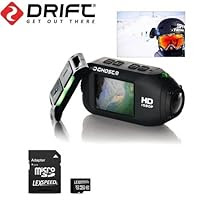 Drift HD GHOST Wi-Fi Full 1080p Wearable Action Camera with Built-In 2' Gorilla Glass LCD Screen + Drift Wireless Remote + LEXSpeed 32GB MicroSD Memory Card Class 10