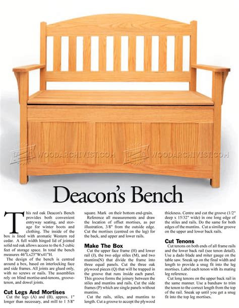 woodworking plans outdoor bench