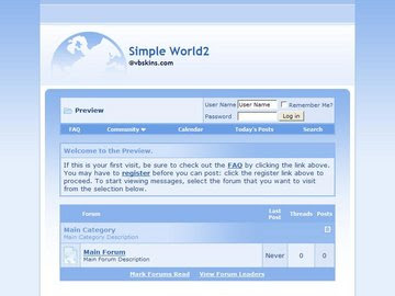 Latest vbulletin 3 Templates Free Download, World