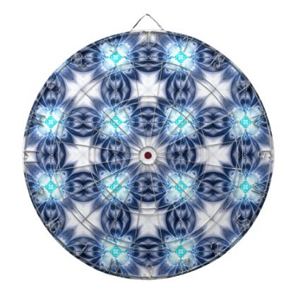 Geometric pattern print blue white created by Tutt Dartboards