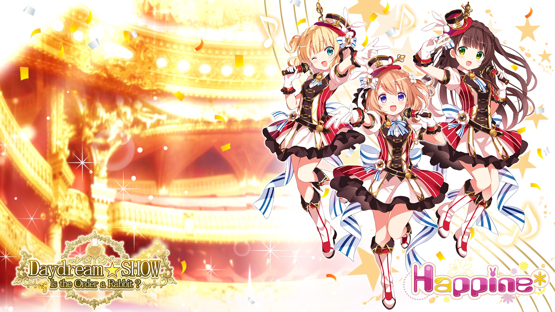 ごちうさ 喫茶店アイドル育成ゲームdaydream Show 4 壁紙 ココア千夜シャロ