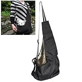 Small Black Oxford Cloth Sling Pet Dog Cat Carrier Bag