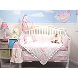 New Pink Minky Dot Chenille 10pcs Baby Crib Bedding Set