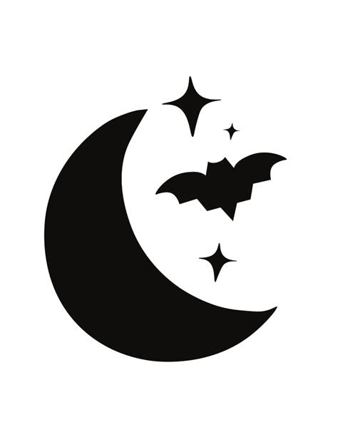  moon bat 20 cute and free pumpkin carving templates popsugar