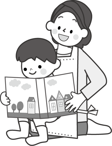 本の読み聞かせのイラスト 無料イラスト フリー素材