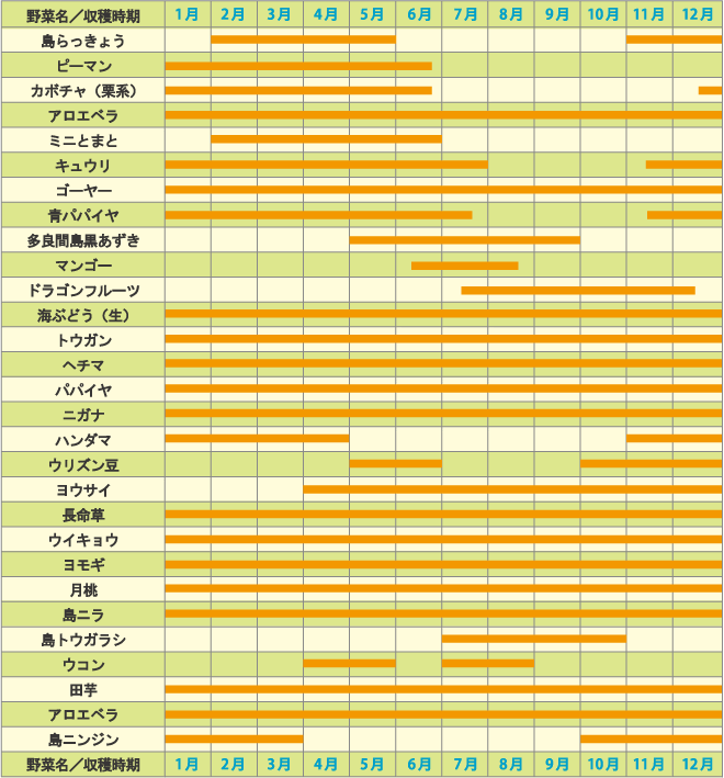 教えて宮古島 なんでもｑ ａ 島の野菜 収穫時期
