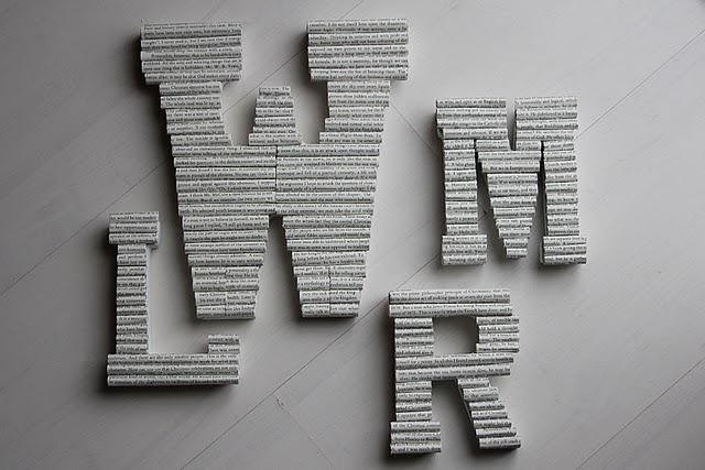 Book Page Letters