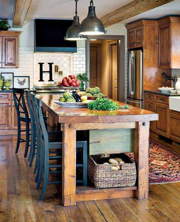 32 Simple Rustic Homemade Kitchen Islands 32 Simple Rustic Homemade Kitchen Islands