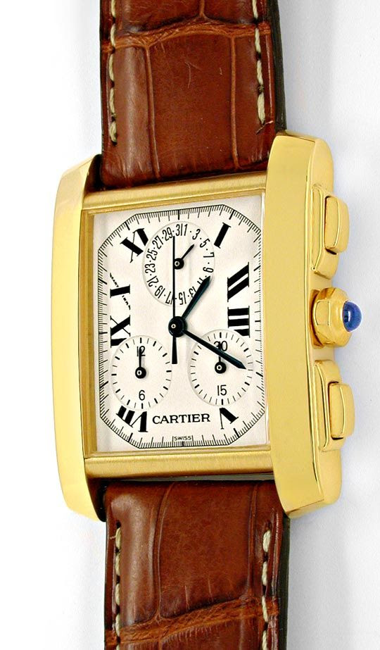Foto 2, Cartier Herren Tank Francaise Chronograph Topuhr Neuz.!, U1989