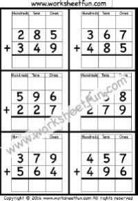  4th grade math regrouping worksheets