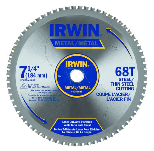 Irwin Industrial Tools 4935560 7-1/4-Inch 68-Tooth Metal Cutting Circular Saw Blade for Thin Steel