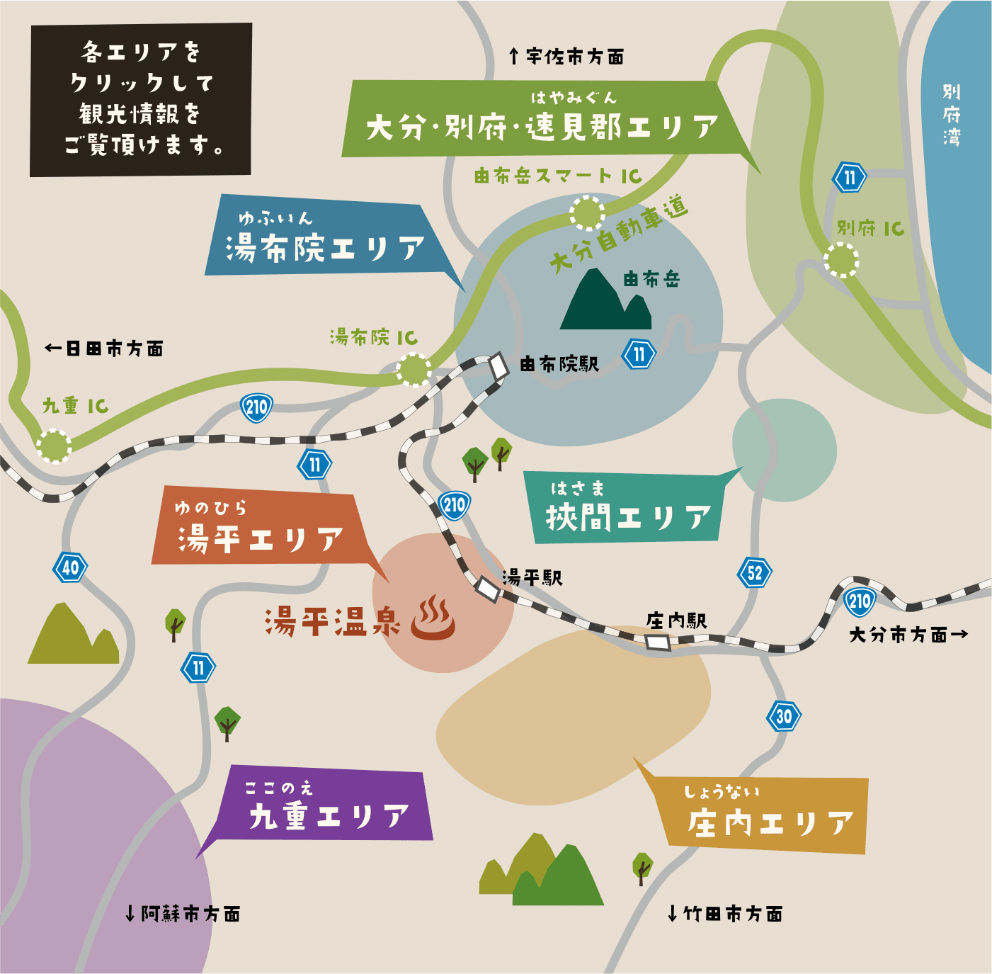 周辺観光のご案内 湯平 ゆのひら 温泉 大分県由布市湯布院町 日本一のおんせん県おおいた にある天然温泉の温泉観光地