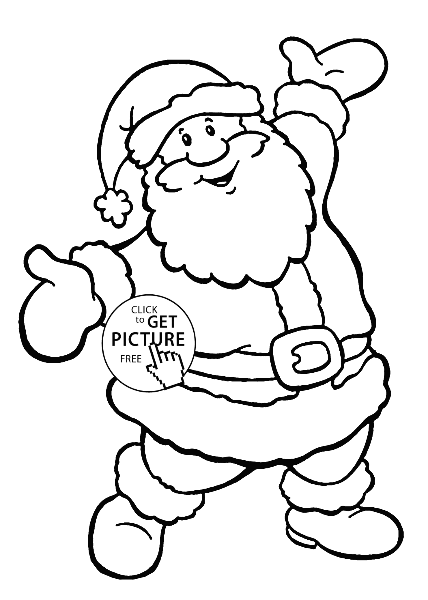 Coloring Pages For Kids Christmas Santa