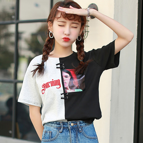 T shirt font b Women b font Summer 2017 font b Japanese b font Harajuku Letters