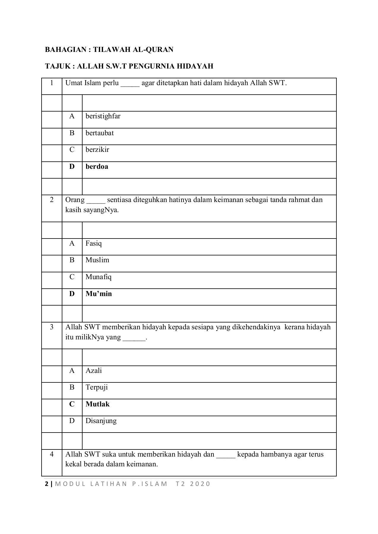 Modul Latihan Tingkatan 2 Ulangkaji Membalik Buku Halaman 1 45 Anyflip