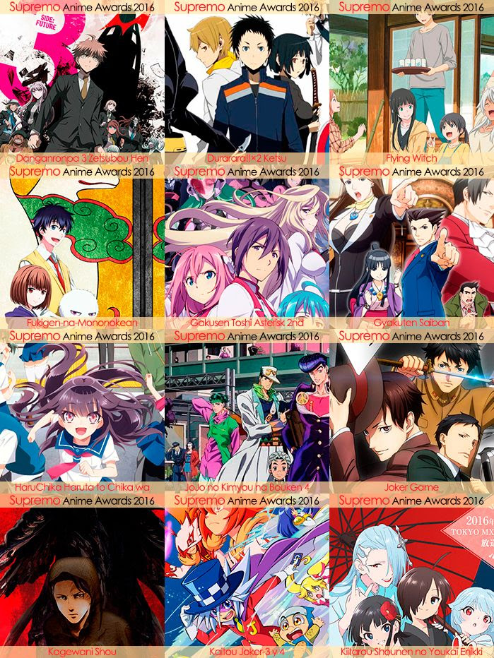 Eliminatorias Nominados a Mejor Anime de Misterio y Supernatural 2016