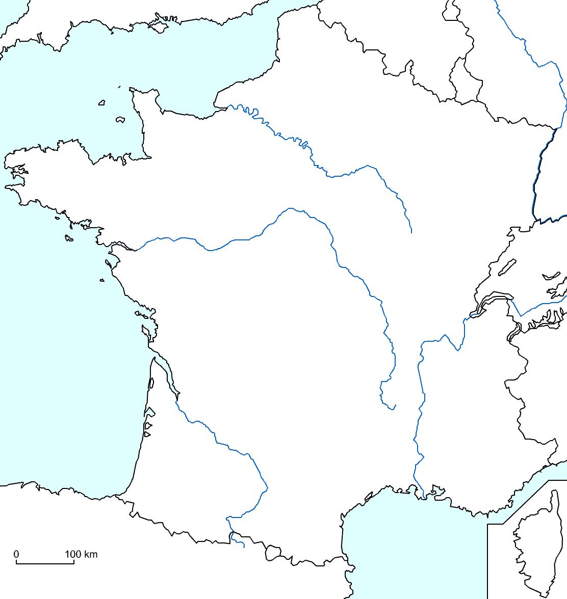 Carte De France Vierge à Compléter Ce2 | My blog