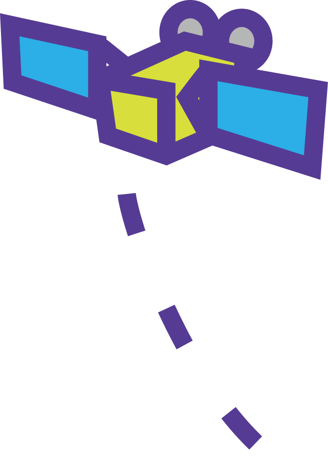 宇宙のイラスト 人工衛星 Ufo 彗星 流れ星 土星 可愛い無料イラスト素材集