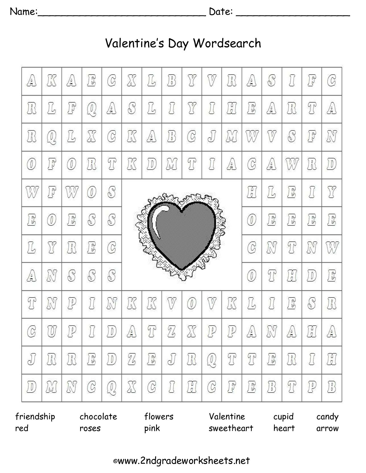 Valentine's Day Printouts and Worksheets