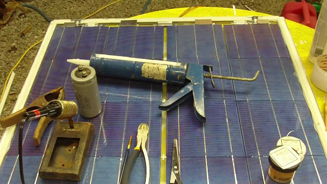 Homemade Solar Panels Diy tutorial, complete build - YouTube