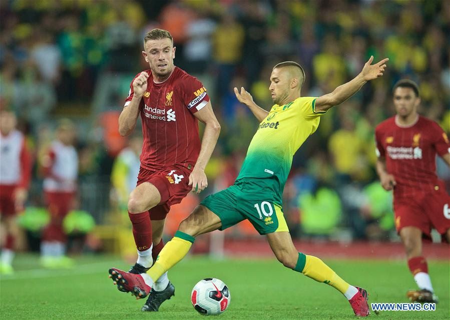 English Premier League Liverpool Beats Norwich City 4 1 Xinhua English News Cn