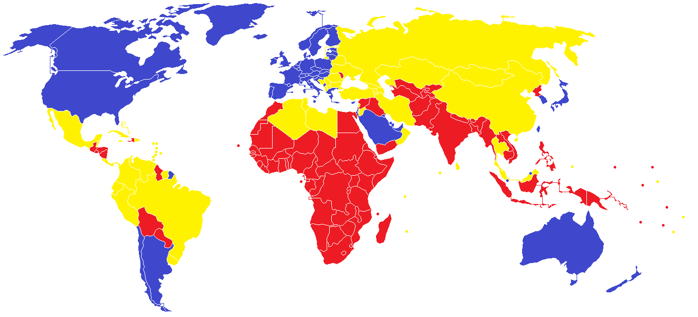 The First Second Third Worlds In 2016 Based On Hdi
