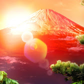 迎春赤富士正月 和風 幻想壁紙