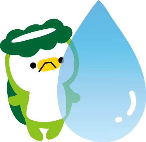 夏のカッパとエコのイラスト 無料イラスト