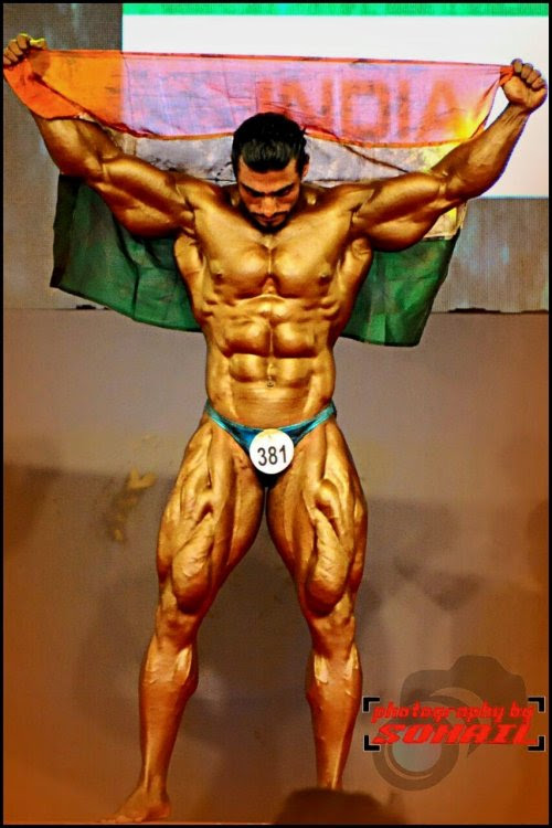 Sangram Chougule by Sohail Samone (2014), winner of the Men 85kg class at the 6th WBPF World Body Building and Physique Sports Championship.