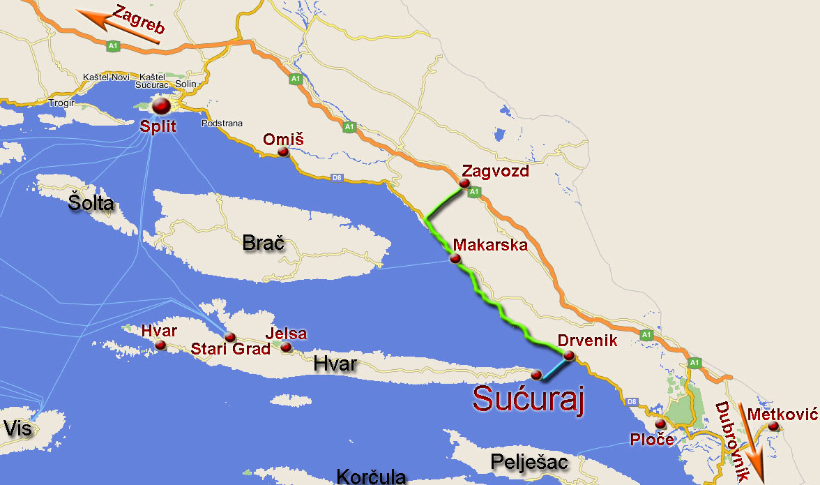 karta hrvatske hvar Maps Sucuraj Island Hvar Croatia karta hrvatske hvar