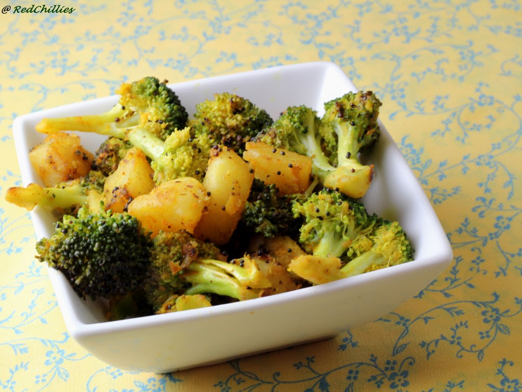 Potato, Broccoli Fry/ Broccoli Sabzi RedChillies Potato, Broccoli Fry/ Broccoli Sabzi RedChillies