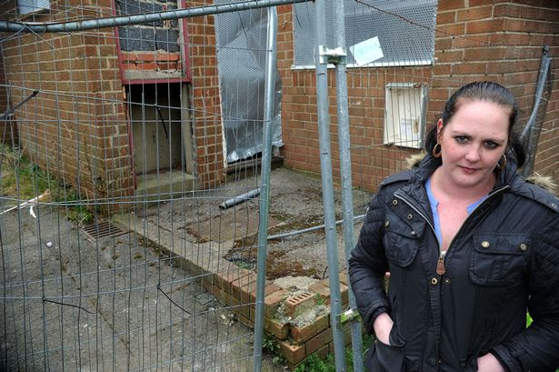 Zoe Morse outside the derelict house in Loftus