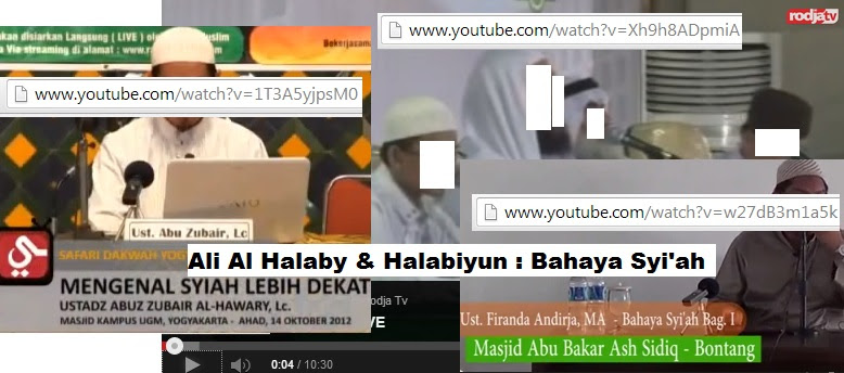 Menghentikan Sandiwara Ali Al Halaby bersama dedengkot Rodja Badrusalam dan Halabiyun dengan jargon Bahaya Syi’ah