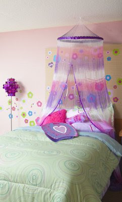 Purple White and Fuchsia Tie Dye Canopy