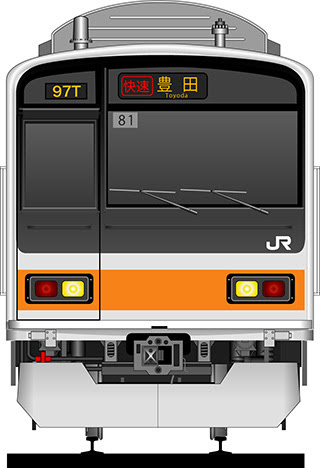 電車正面イラスト
