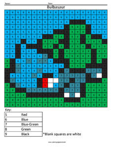 pokemon color by number coloring squared