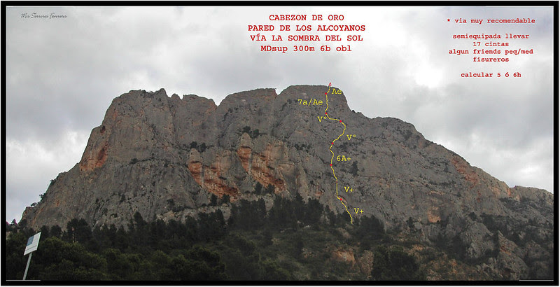 PARED DE LOS ALCOYANOS- LA SOMBRA DEL SOL- CABEZON DE ORO