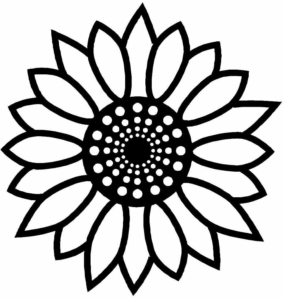 Free Printable Coloring Pages Sunflower Flowers For Little Kids