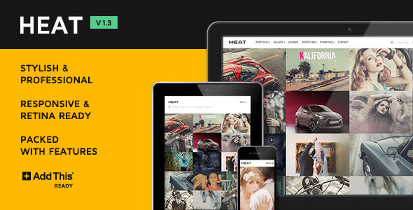 Heat v1.3 - Themeforest Premium Portfolio WordPress Theme