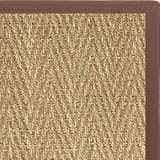 IMAGE OF Seashell Sisal Rug with Brown Wide Canvas Binding - 8x10