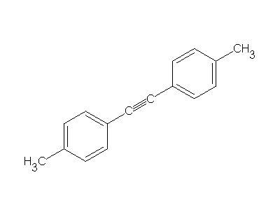 Chemical structure of 1-methyl-4-[(4-methylphenyl)ethynyl]benzene