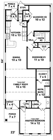 Popular Concept Narrow Ranch Floor Plans, Great Concept