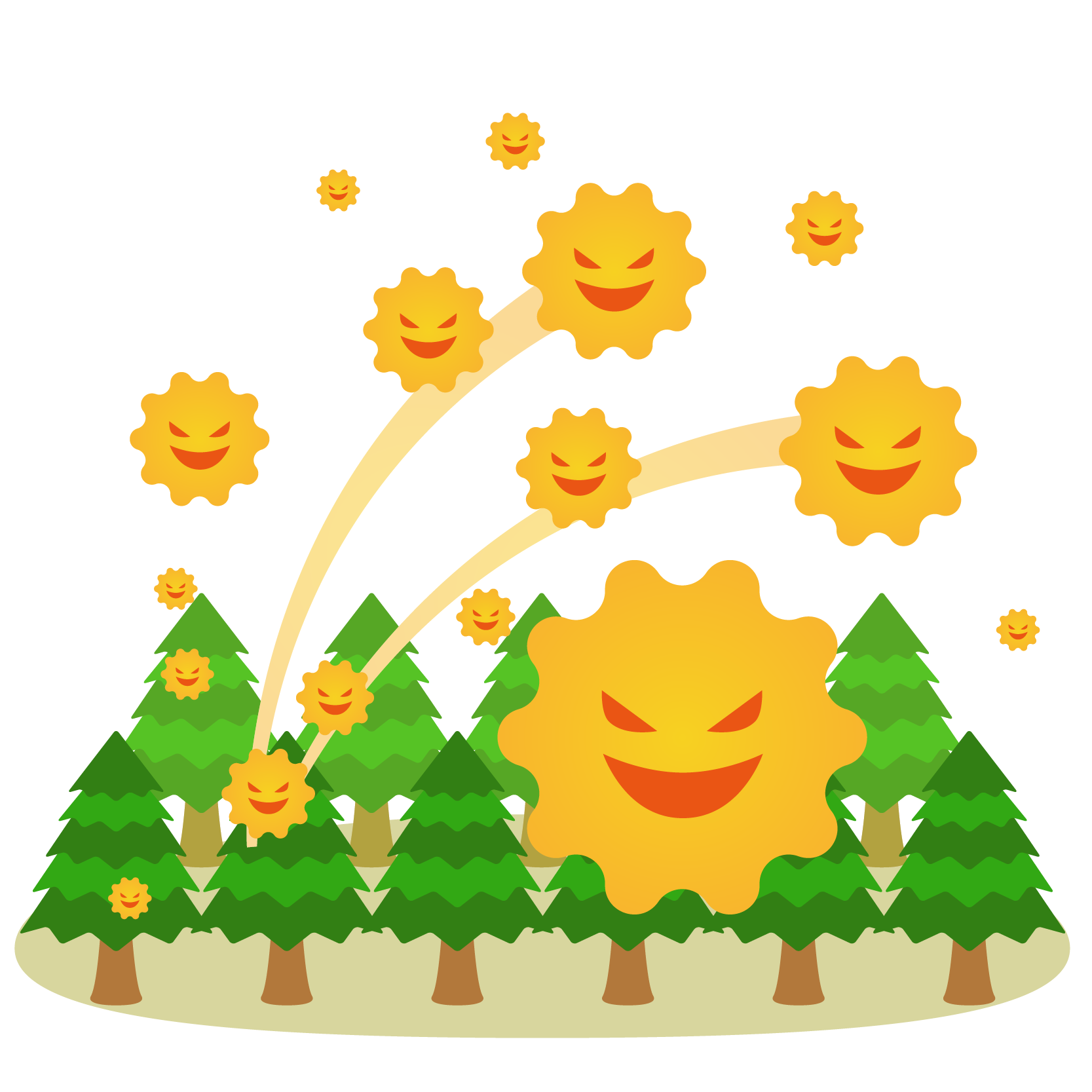 商用フリー 無料イラスト 杉 すぎ 花粉症 Cedar Pollen Allergy007 商用ok フリー素材集 ナイスなイラスト