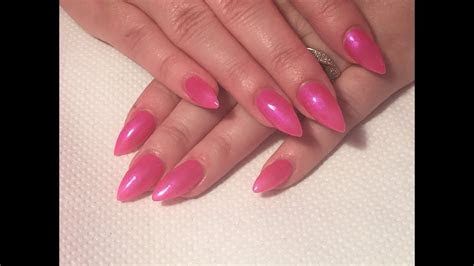 acrylic nails stiletto style youtube